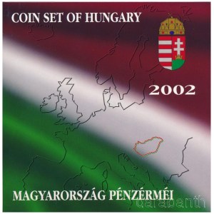 2002. 1Ft-100Ft (8xklf) forgalmi sor szettben, közte 100Ft Kossuth T:BU Hungary 2002. 1 Forint - 100 Forint (8xdiff) coin set, within 100 Forint Kossuth in case C:BU Adamo FO35