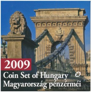 2009. 5Ft-200Ft (6xklf) Lánchíd forgalmi sor szettben T:BU Hungary 2009. 5 Forint - 200 Forint (6xdiff) Lánchíd coin set in case C:BU Adamo FO43