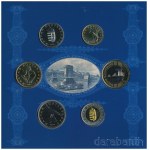 2009. 5Ft-200Ft (6xklf) Lánchíd forgalmi sor szettben T:BU Hungary 2009. 5 Forint - 200 Forint (6xdiff) Lánchíd coin set in case C:BU Adamo FO43