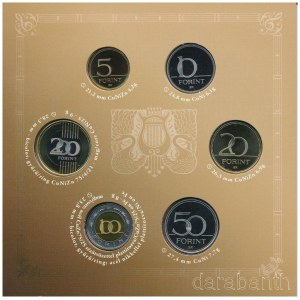2010. 5Ft-200Ft (6xklf) Himnusz forgalmi sor szettben T:PP Hungary 2010. 5 Forint - 200 Forint (6xdiff) Anthem coin set in case C:PP Adamo FO44.1