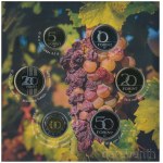 2019. 5Ft-200Ft (6xklf) Tokaji borvidék forgalmi sor szettben + Tokaj borvidék Cu-Ni-Zn emlékérem T:PP Adamo FO53.4