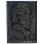 Solymári Valkó László (1909-1984) 1954. "Kossuth Lajos" egyoldalas, önött bronz plakett (90x64mm) T:AU Hungary 1954. "Lajos Kossuth" one-sided, cast bronze plaque. Sign.: László Solymári Valkó (90x64mm) C:AU