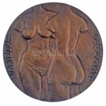 Cséri Lajos (1928-2020) 1999. "Dr. Vízkelety Tibor professzor / VARIETAS DELECTAT" kétoldalas, öntött bronz emlékplakett (100mm) T:AU Hungary 1999. "Dr. Tibor Vízkelety professor / VARIETAS DELECTAT" double-sided cast bronze commemorative plaque Sign.: La