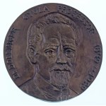 Cséri Lajos (1928-2020) 1999 k. "Dr. Dollinger Gyula professor 1849-1929" egyoldalas, öntött bronz emlékplakett (96mm) T:AU Hungary ~1999. "Dr. Gyula Dollinger professor 1849-1929" one-sided cast bronze commemorative plaque Sign.: Lajos Cséri (1928-2020) 