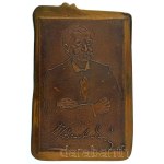 Fritz Mihály (1947-) 1979. "Jósa András" egyoldalas bronz plakett (174x113mm) T:AU