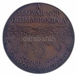 Fűz Veronika (1951-) 1971. "Prof. Vitéz Laborfalvi Berde Károly 1891-1971 / A magyar nép dermatológiája - Szeged Pécs Kolozsvár Budapest" kétoldalas, öntött bronz plakett (113mm) T:AU Hungary 1971. "Prof. Vitéz Laborfalvi Berde Károly 1891-1971 / A magyar