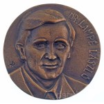 Hondromatidisz Rigasz (1942-1996.) 1993. "Dr. Lampé László / A Debreceni Női Klinika igazgatója 1973-1993" kétoldalas öntött bronz emlékplakett. (99mm) T:AU Hungary 1993. "Dr. Lampé László / A Debreceni Női Klinika igazgatója 1973-1993" (Director of the D