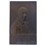 Dr. Hőgyes Ferenc (1860-1923) 1917 k. "Dr. Kertész József egyetemi M tanár, tanácsadó, sebész, a "Bethesda" ig. főorvosa 1864-1917" egyoldalas vert bronz plakett (61x38mm) T:AU Hungary ~1917. "Dr. Kertész József egyetemi M tanár, tanácsadó, sebész, a "Bet