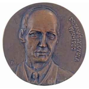 Kubászova Tamara (1939-2024.) 2007 k. Dr. Takátsy Gyula 1914-1980 / OEK, A magyar epidemiológia fejlesztéséért Alapítvány kétoldalas öntött bronz emlékérem (92mm) T:AU Hungary ~2007. Dr. Takátsy Gyula 1914-1980 / OEK, A magyar epidemiológia fejlesztésé