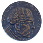 Prim Zoltán (1932-) DN "Went István" Kossuth-díjas orvost ábrázoló egyoldalas öntött bronz plakett (90mm) T:AU Hungary ND "Went István" one-sided cast bronze plaque depicting Kossuth Prize-winning doctor István Went. Zoltán Prim (1932-) (90mm) C:AU