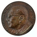 Dr. Sós András (1943-) 1985 k. "Gottsegen György 1906-1965 / Az Országos Kardiológiai Intézet alapítója" kétoldalas, öntött bronz plakett (104mm) T:AU