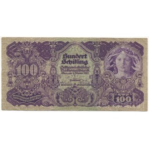 Ausztria 1927. 100Sch 1075 37067 T:F,VG Austria 1927. 100 Schilling 1075 37067 C:F,VG Krause 96