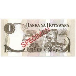 Botswana DN (1976-1979) 1P piros SPECIMEN bélyegzéssel, 000669 sorszámmal T:UNC Botswana ND (1976-1979) 1 Pula with red SPECIMEN overprint and 000669 serial number C:UNC Krause P#1s