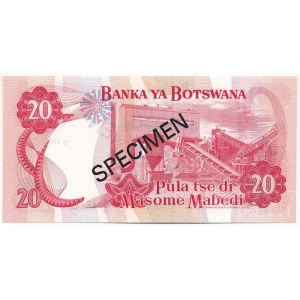 Botswana DN (1976) 20P fekete SPECIMEN bélyegzéssel, 000669 sorszámmal T:UNC Botswana ND (1976) 20 Pula with black SPECIMEN overprint and 000669 serial number C:UNC Krause P#5as