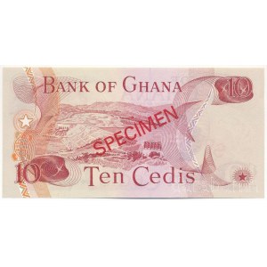 Ghána 1977. 10C piros SPECIMEN bélyegzéssel, 0001314 sorszámmal T:UNC Ghana 1977. 10 Cedis with red SPECIMEN overprint and 0001314 serial number C:UNC Krause P#16s