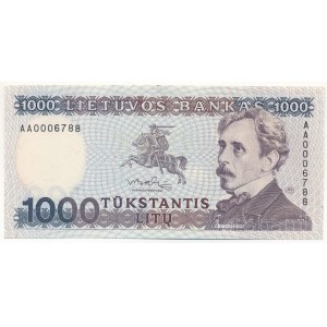 Litvánia 1991. 1000L kiadatlan AA0006788 T:UNC Lithuania 1991. 1000 Litu not issued AA006788 C:UNC Krause 52.