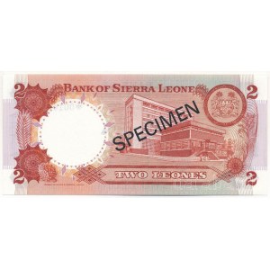 Sierra Leone 1978. 2L fekete SPECIMEN bélyegzéssel, 001441 sorszámmal T:UNC Sierra Leone 1978. 2 Leones with black SPECIMEN overprint and 001441 serial number C:UNC Krause P#6s