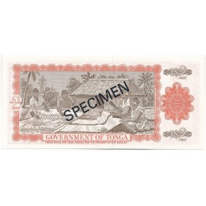 Tonga 1978. 2P fekete SPECIMEN bélyegzéssel, 000848 sorszámmal T:UNC Tonga 1978. 2 Pa'anga with black SPECIMEN overprint and 000848 serial number C:UNC Krause 20.s
