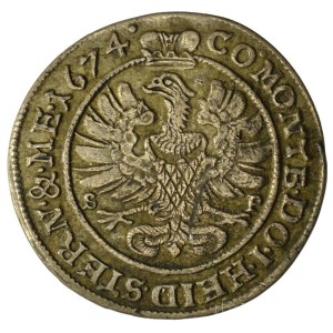 Német államok / Württemberg-Oels (Szilézia) 1674SP 6kr Sylvius Frigyes (2,91g) T:XF patina German states / Württemberg-Oels (Silesia) 1674SP 6 Kreuzer Sylvius Frederick (2,91g) C:XF patina Krause KM#9