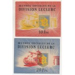 Franciaország / Leclerc hadosztály 1944. 10Fr + 20Fr értékű adományjegyek T:AU France / Leclerc Division 1944. 10 Francs + 20 Francs value donation vouchers C:AU