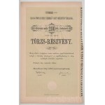 1893. Budapest "Kassa-Tornai Helyi Érdekű Vasut-Részvénytársaság" törzsrészvénye 200Ft-ról, szárazpecséttel T:UNC,AU Hungary / Budapest 1893. "Local Interest Railway Share Company of Kassa-Torna" common stock about 50 Forint with embossed stamp C:UNC,AU
