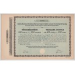 1912. Budapest "Kőrös-Belovár-Verőcze-Barcsi helyi érdekű vasút részvénytársaság" törzsrészvénye 200K-ról "17898", szelvényekkel, vízjeles papíron T:AU sarokhajtások Hungary / Budapest 1912. "Kőrös-Belovár-Verőcze-Barcs Local Interest Railway Limited Comp