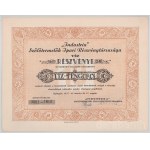 1937. Gyöngyös "Industria Szőlőtermelők Ipari Részvénytársasága" részvénye 10P-ről "353", szelvényekkel, bélyegzéssel + 1937. Gyöngyös "Industria Szőlőtermelők Ipari Részvénytársasága" 10 részvénye egyben, egyenként 10P-ről, szelvényekkel, bélyegzéssel T: