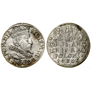 Poland, trojak, 1605 K, Kraków