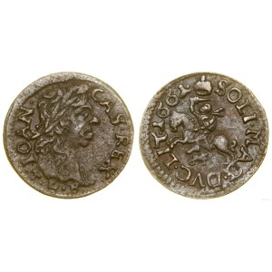 Poland, copper szeląg (boratynka), 1661 TLB, Ujazdów