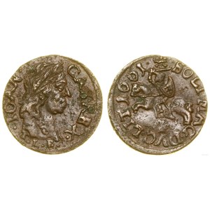 Poland, copper szeląg (boratynka), 1661 TLB, Ujazdów