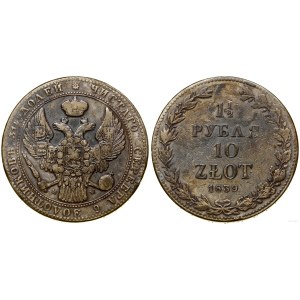 Polen, 1 1/2 Rubel = 10 Złoty, 1839 MW, Warschau