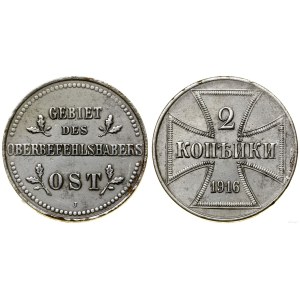 Poland, 2 kopecks, 1916 J, Hamburg