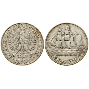 Polsko, 5 zlotých, 1936, Varšava
