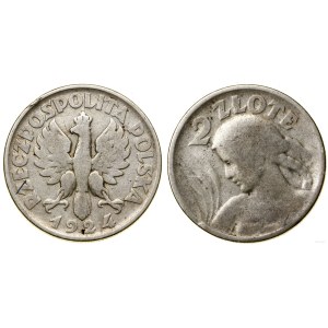 Polska, 2 złote, 1924, Filadelfia