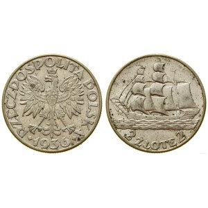 Poland, 2 zlote, 1936, Warsaw