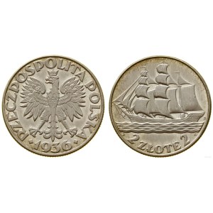 Poland, 2 zlote, 1936, Warsaw