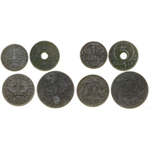 Polen, 4-Münzen-Set, geprägt in den Jahren 1941–1944