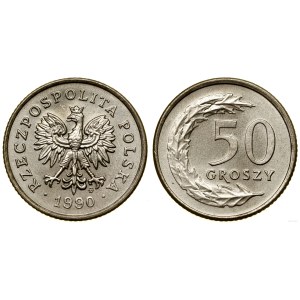 Poland, 50 groszy, 1990, Warsaw