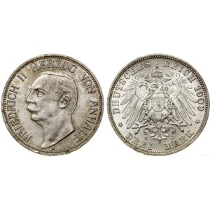 Germany, 3 marks, 1909 A, Berlin