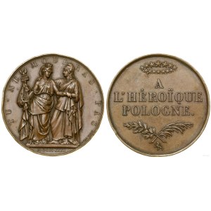 Francja, medal - Bohaterskiej Polsce, 1831