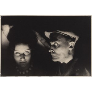 Stanisław Ignacy Witkiewicz \ Witkacy (1885, Warsaw – 1939, Jeziory in Polesie), Stanisław Ignacy Witkiewicz with Janina Turowska-Leszczyńska, from the performance “Improvised Scenes,” photo by Władysław Jan Grabski, 1932