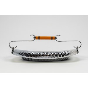 Basket with chrome-plated metal and Bakelite handle