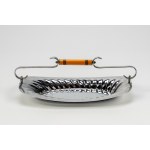 Basket with chrome-plated metal and Bakelite handle