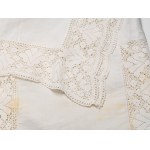 Rectangular linen tablecloth for a parade.