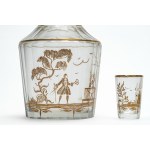 Set of glasses with a gold silhouette, Venice, 1930s–1940s