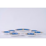 Old English Blue Cathay Porcelain Fruit Salad Set