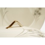 White porcelain dinner service with a gold rim and floral motifs, Krone