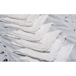 White linen and lace tablecloth with 12 napkins