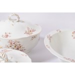 White porcelain service decorated with floral motifs, Beltrami Turin