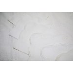 Round embroidered flower tablecloth with 9 napkins